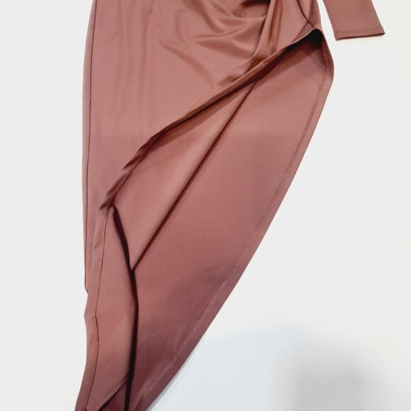 NOT YOURS TO KEEP Karma Midi Dress in Mocha Small - Picture 3 of 13